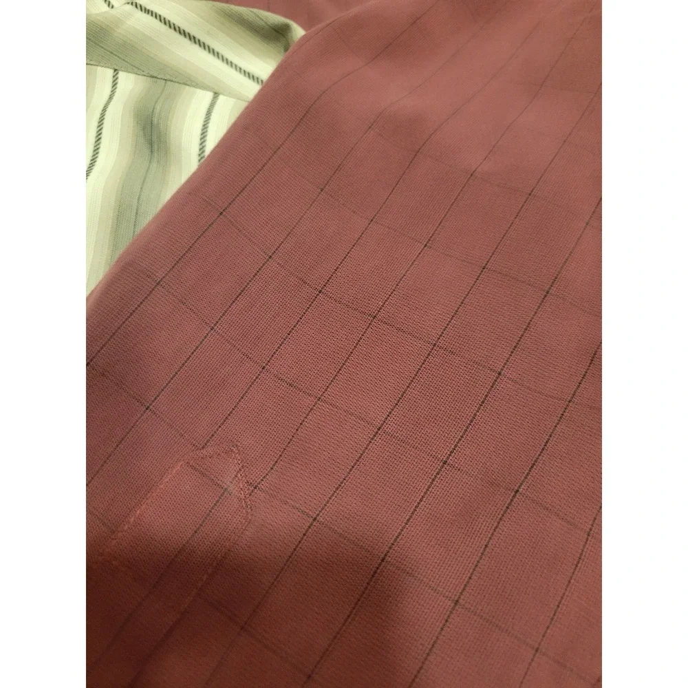 Lot of 2 Pierre Cardin Mens Long Sleeve Button Down Shirts Burgundy Grey Large‎